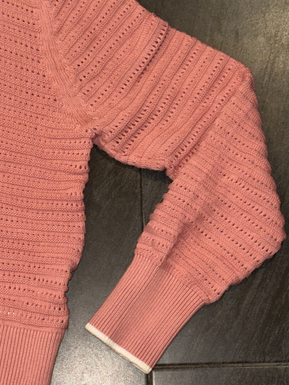 Varley Pink Half-Zip Textured Knit Pullover - Picture 8 of 11
